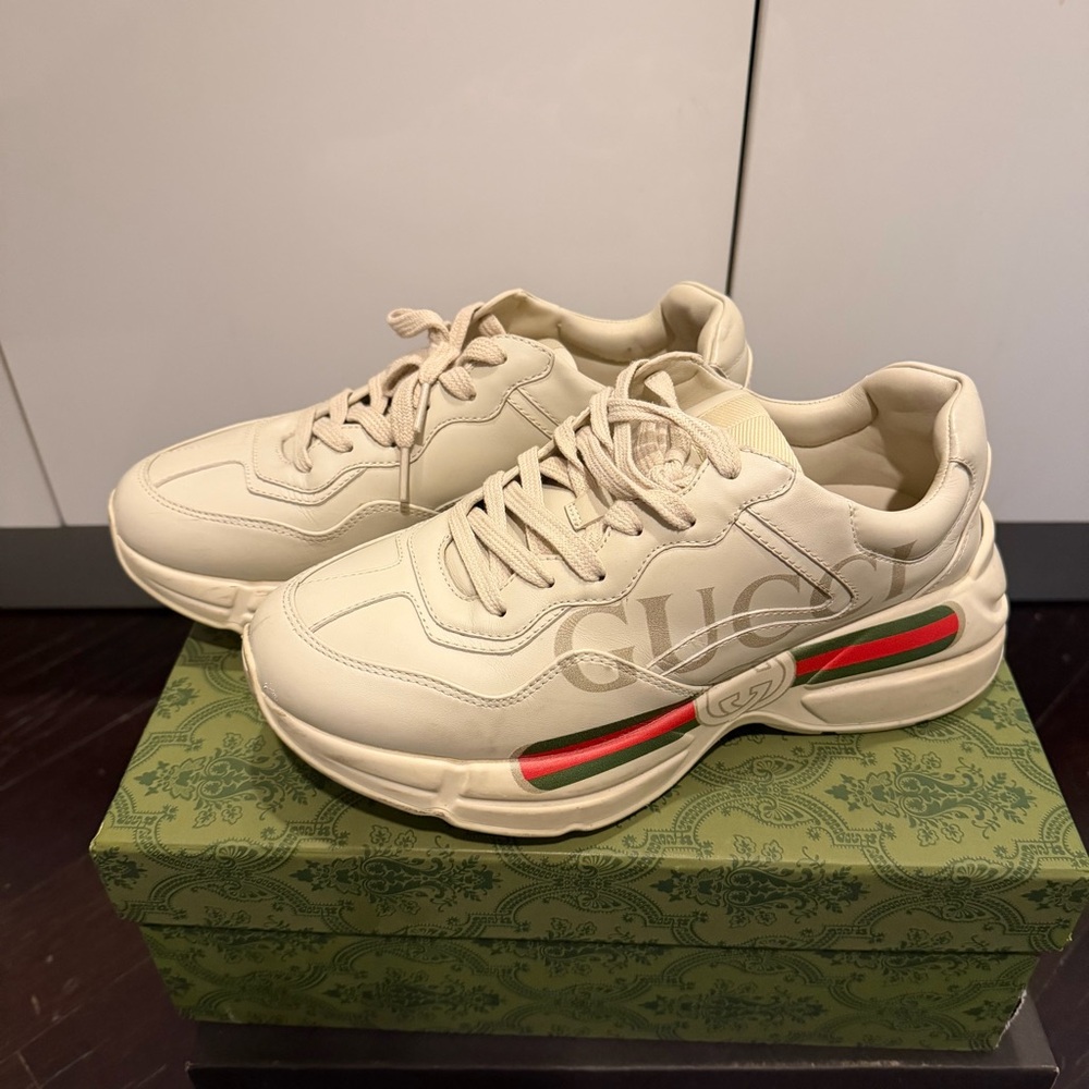 Gucci Rhyton Leather Sneakers